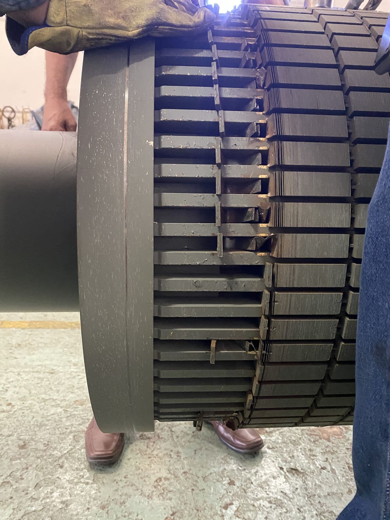 Restauración de la compresión axial del rotor