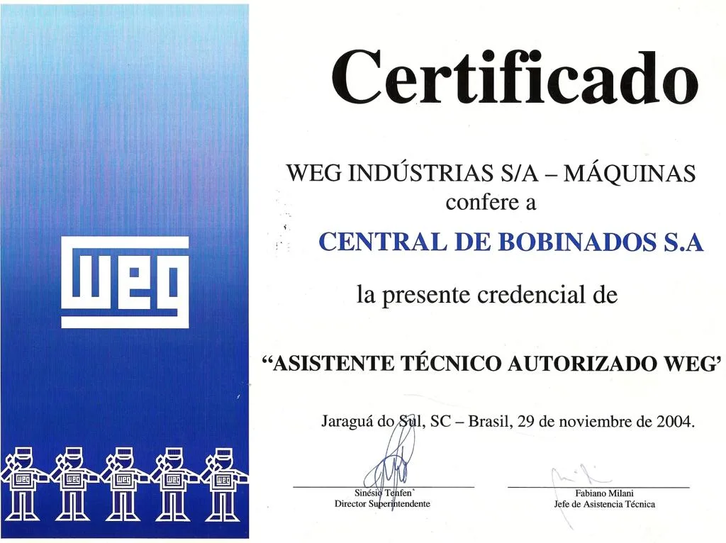 2004 — Asistente Técnico Autorizado WEG