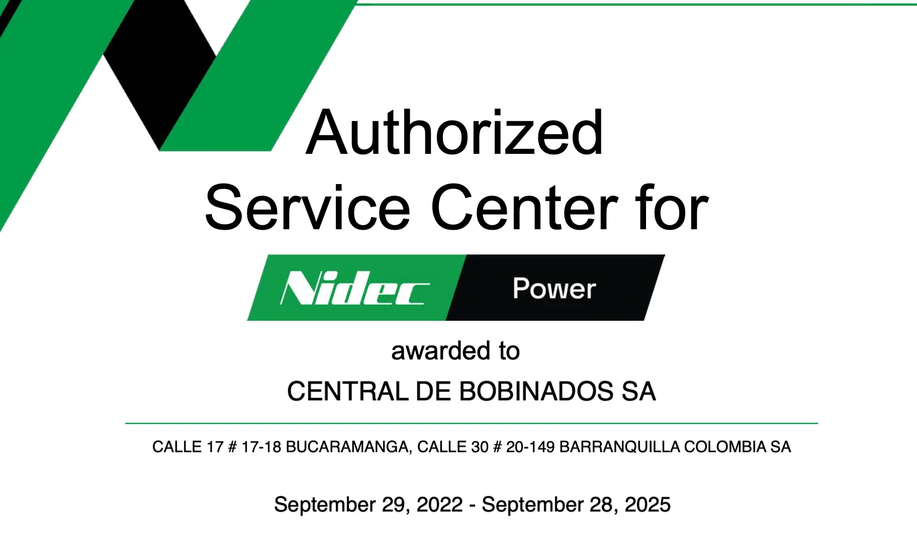 2022 — Centro Autorizado Nidec